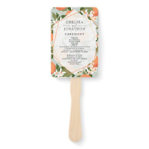 Citrus en Mint Trouwprogramma Hand Fans