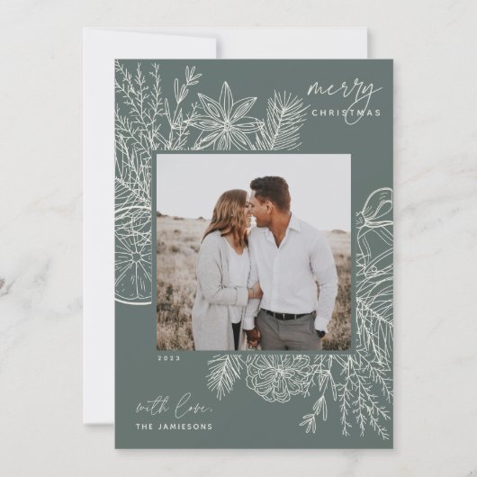 Citrus en specerijen | Kerstfoto Feestdagenkaart (Voorkant)