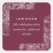 Citrus en specerijen | Terugkeeradres feestdag Vierkante Sticker (Voorkant)