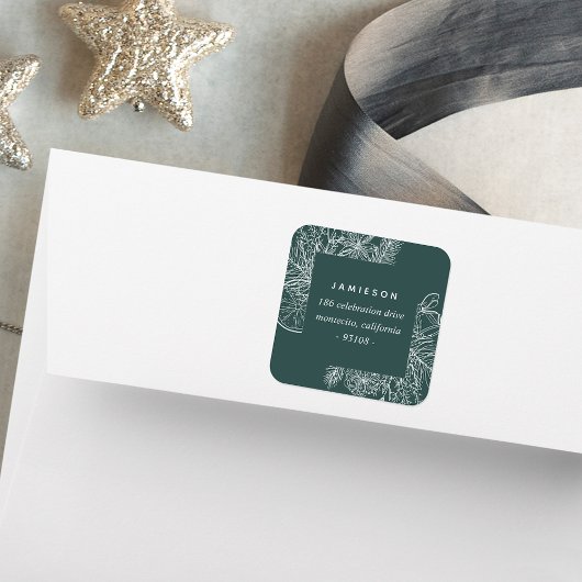 Citrus en specerijen | Terugkeeradres feestdag Vierkante Sticker