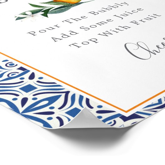 Citrus en tegels Mimosa Bar Poster (Hoek)