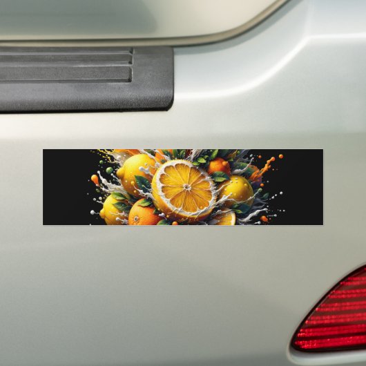 Citrus explosie bumpersticker (Op auto)