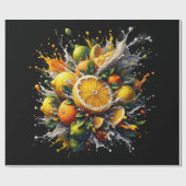 Citrus explosie cadeaupapier (Vlak)