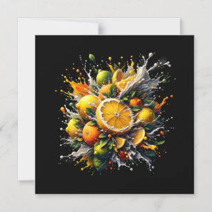 Citrus explosie magnetische uitnodiging