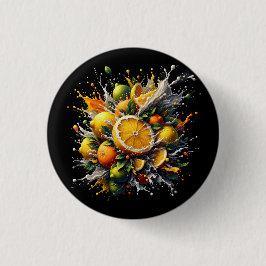 Citrus explosie ronde button 3,2 cm
