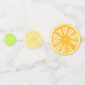 Citrus Feest Helder Citroen Lime Sinaasappel Confe Confetti (Achterkanten)