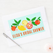 Citrus Feestelijke Hoge Bruids Bruiloftssalon BRUI Rechthoekige Sticker (Envelop)