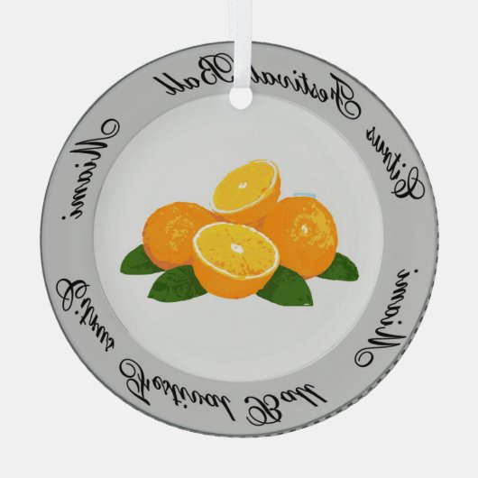 Citrus Festival Bord Ornament (Achterkant)