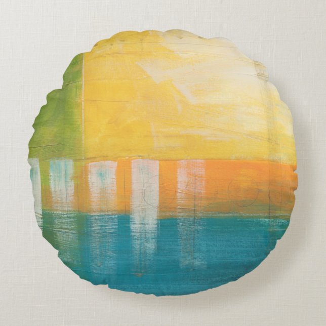 Citrus Fields I Rond Kussen (Voorkant)