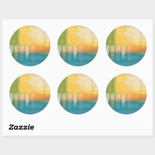 Citrus Fields I Ronde Sticker (Vel)