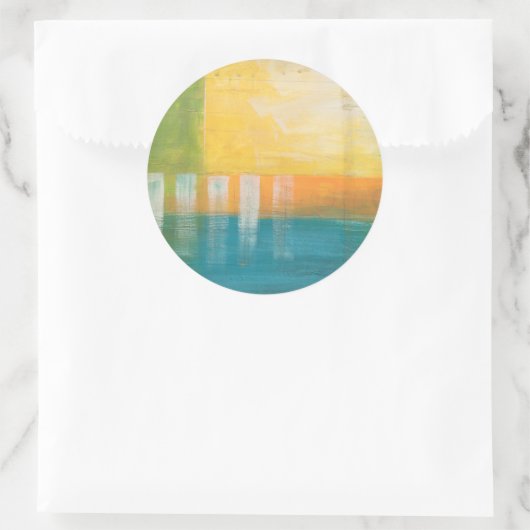 Citrus Fields I Ronde Sticker (Tas)