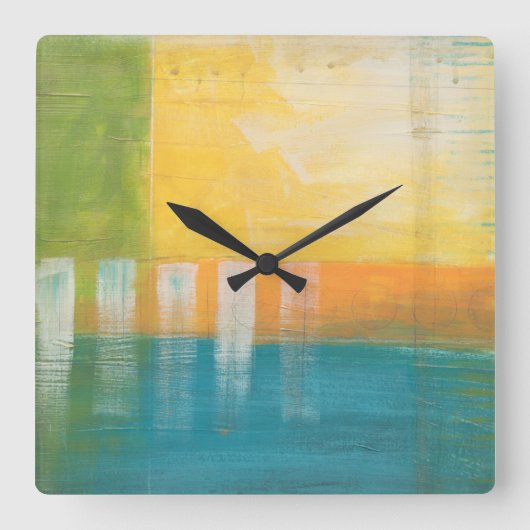 Citrus Fields I Vierkante Klok (Voorkant)