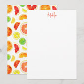 Citrus Flat Note Kaart (Voorkant / Achterkant)