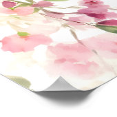 Citrus Floral Baby shower Welkomstbord Poster (Hoek)