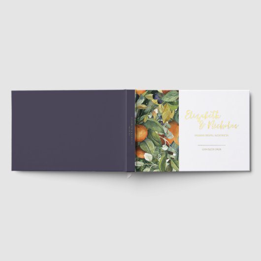Citrus Floral | Botanische bruiloft Gastenboek (Volledig)