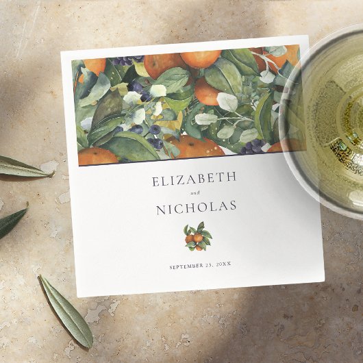 Citrus Floral | Botanische bruiloft Servet