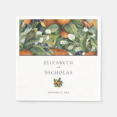 Citrus Floral | Botanische bruiloft Servet (Voorkant)