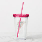 Citrus Floral Florida State Silhouette Acryl Drinkbeker (Achterkant)