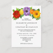 Citrus Floral Garden Post Wedding Informatiekaartje (Voorkant)