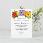 Citrus Floral Garden Post Wedding Kaart (Staand voorkant)