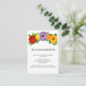 Citrus Floral Garden Wedding Accommodatie Informatiekaartje (Staand voorkant)