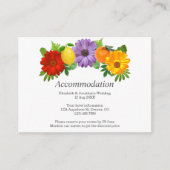 Citrus Floral Garden Wedding Accommodatie Informatiekaartje (Voorkant)