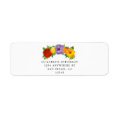 Citrus Floral Garden Wedding Etiket (Voorkant)