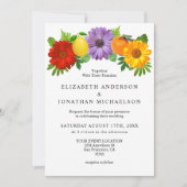 Citrus Floral Garden Wedding Kaart (Voorkant)