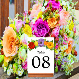 Citrus Floral Garden Wedding Kaart