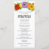 Citrus Floral Garden Wedding Menu (Voorkant)