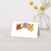 Citrus Floral Garden Wedding Plaatskaartje (Achterkant)