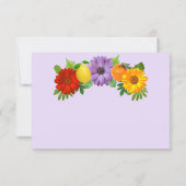 Citrus Floral Garden Wedding RSVP Kaartje (Achterkant)