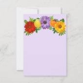 Citrus Floral Garden Wedding RSVP Kaartje (Achterkant)
