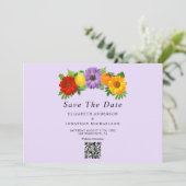 Citrus Floral Garden Wedding Save The Date (Staand voorkant)