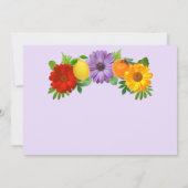 Citrus Floral Garden Wedding Save The Date (Achterkant)
