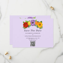 Citrus Floral Garden Wedding Save The Date