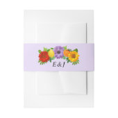 Citrus Floral Garden Wedding Uitnodigingen Wikkel (Voorkant Voorbeeld)