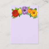 Citrus Floral Garden Wedding Welcome Informatiekaartje (Achterkant)