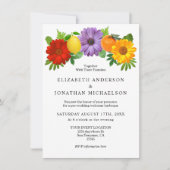 Citrus Floral Garden Wedding Welcome Kaart (Voorkant)