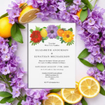 Citrus Floral Garden Wedding Welcome