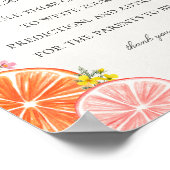 Citrus Floral Little Cutie Advies voor Baby Game Poster (Hoek)