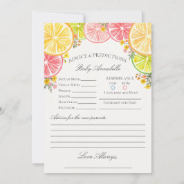 Citrus Floral Little Cutie Advies voor Baby Kaart