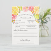 Citrus Floral Little Cutie Advies voor Baby Kaart (Staand voorkant)