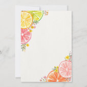Citrus Floral Little Cutie Advies voor Baby Kaart (Achterkant)