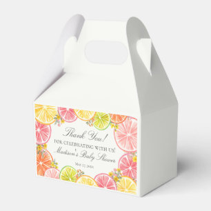 Citrus Floral Little Cutie Baby shower Bedankt Bedankdoosjes