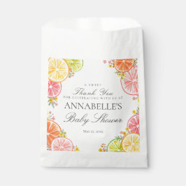 Citrus Floral Little Cutie Baby shower Dessert Bedankzakje