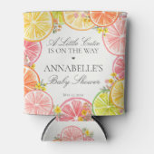 Citrus Floral Little Cutie Baby Shower Favors Blikjeskoeler (Voorkant)