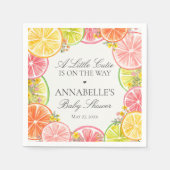 Citrus Floral Little Cutie Baby shower tafel Servet (Voorkant)