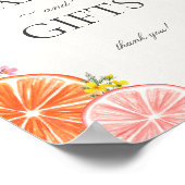 Citrus Floral Little Cutie Kaarten en geschenken T Poster (Hoek)