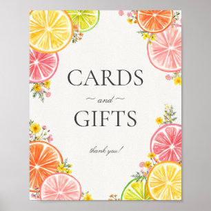Citrus Floral Little Cutie Kaarten en geschenken T Poster